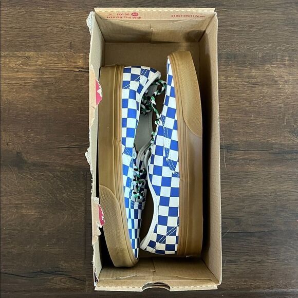 Vans Authentic checkboard blue/white women size 7.5 - Picture 5 of 6
